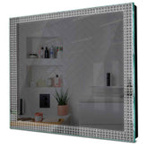 Specchio LED Quadrato | Controllo tramite interruttore a muro | Luce bianca fredda - Reyze Serie Official Modello 2